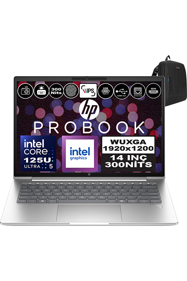 Probook 440 G11 Ultra 5 125U Ddr5 32GB 512GB SSD 14" Wuxga IPS W11PRO A22ZCEAP09 + Zetta Çanta - 1