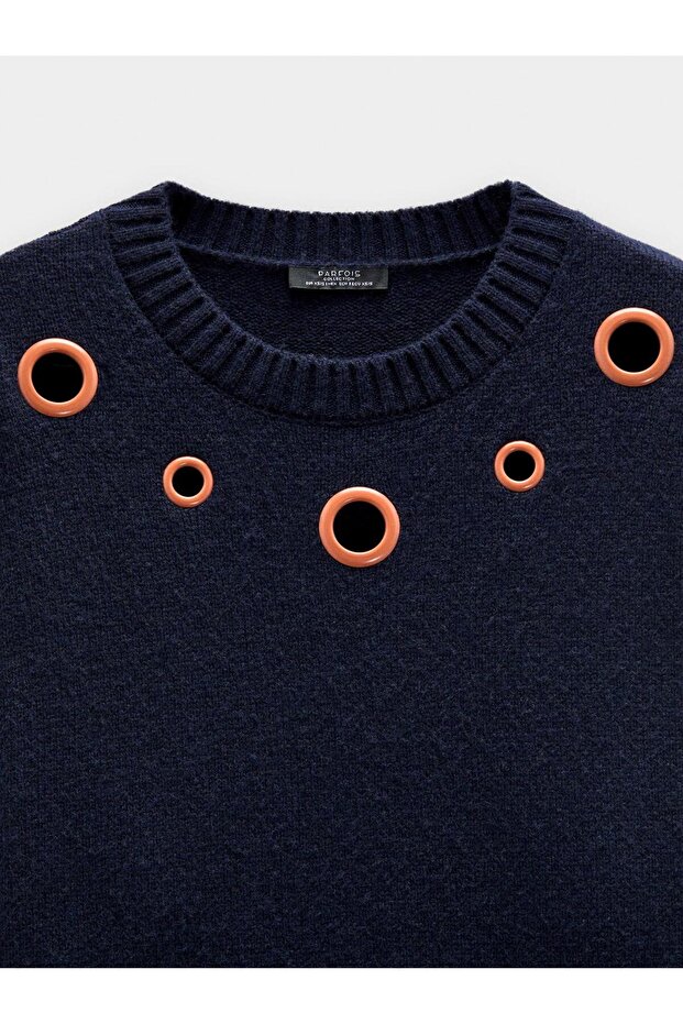 Delikli Örme Kazak - 7