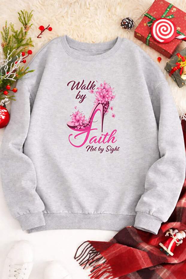 Unisex Printed Crew Neck Sweatshirt Oversized Cotton Daily Comfortable
