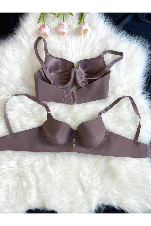 Women's Laser-Cut Lightweight Hand-Supported Soft Bra with Stone Details