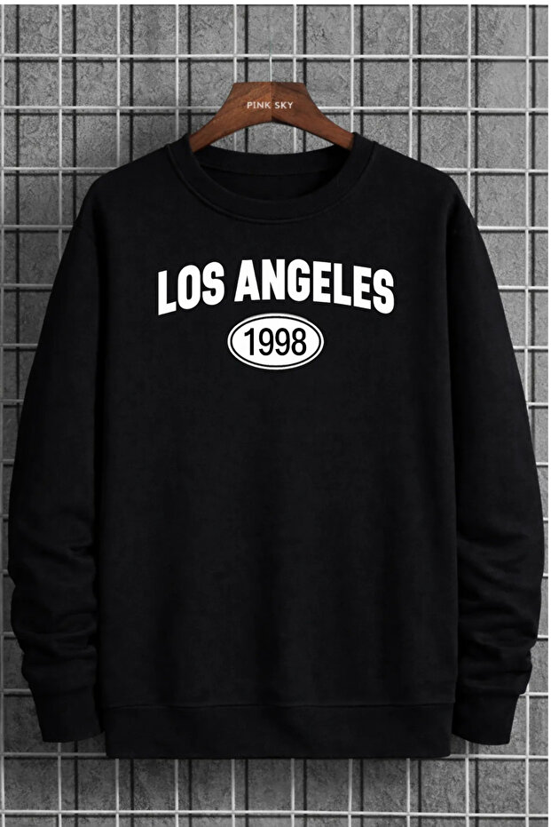 Unisex Printed Crew Neck Sweatshirt Oversized Cotton Daily Comfortable
