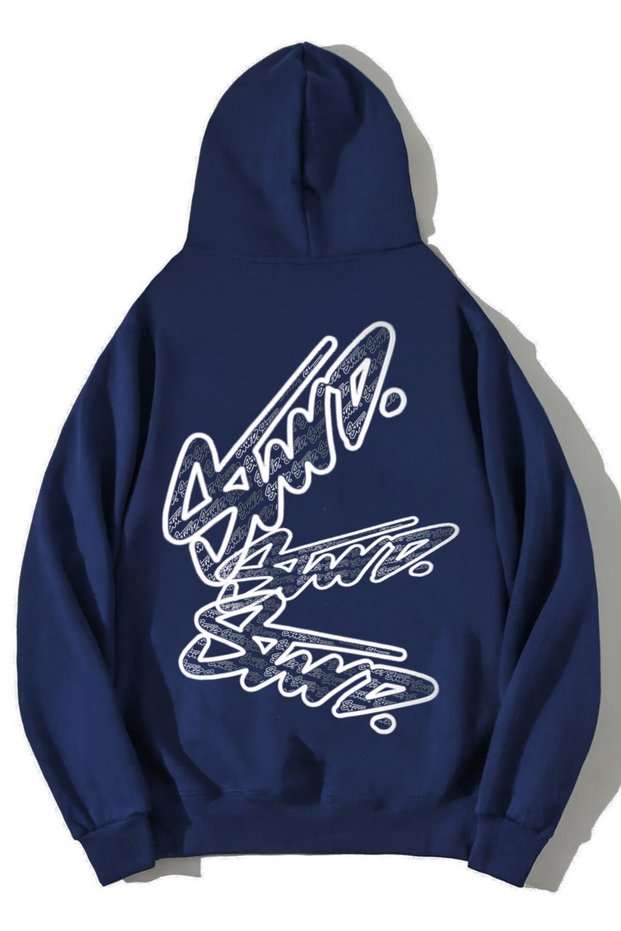 Unisex Sswatd Printed 3 Yarn Oversize Sweatshirt