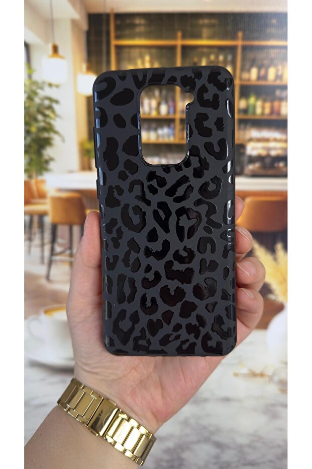 حافظة مطاطية كلاسيكية من السيليكون بنمط الفهد متوافقة مع هاتف Redmi Note 9 وتمتص الصدمات - 2