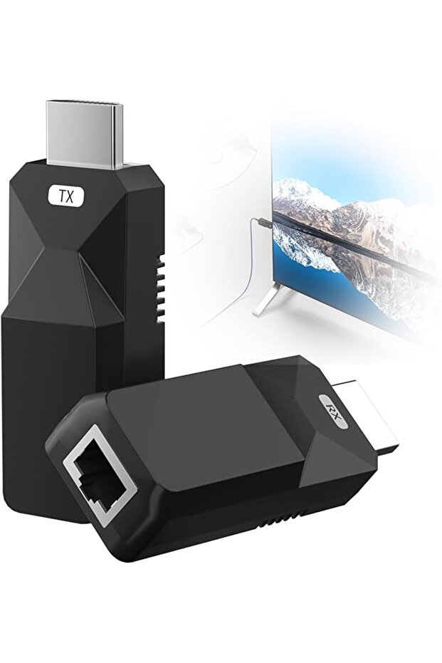 1080P HDMI extender, HDMI Ethernet Network Extender Adapter, Extend Audio and Video Signal up to 165