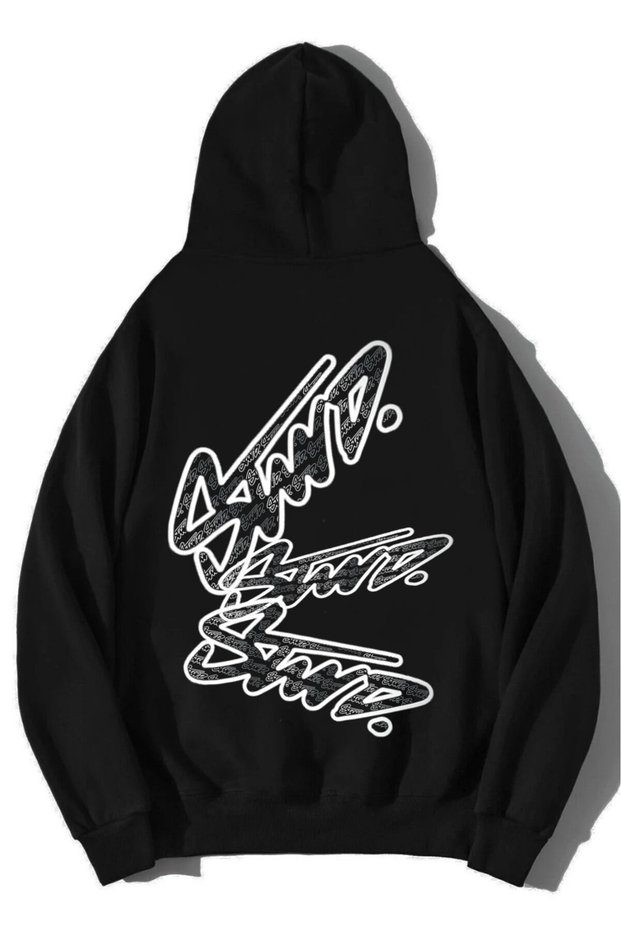 Unisex Sswatd Printed 3 Yarn Oversize Sweatshirt