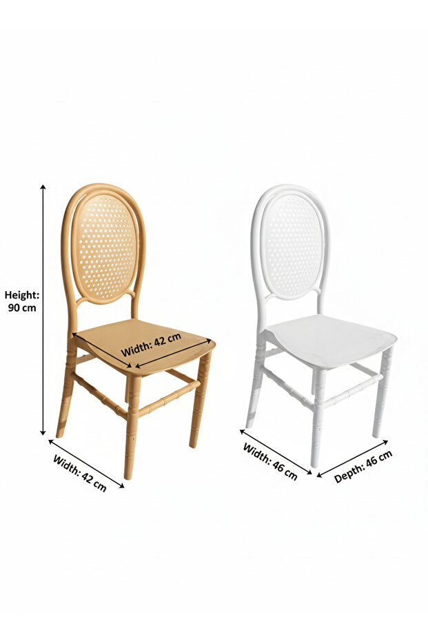 كرسي بلاستيك صلب ب تصميم كلاسيكي - 2