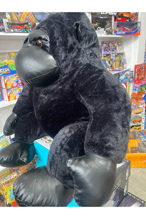 Siyah deri peluş goril dev boy - 2