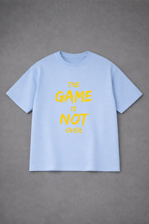 قصة فضفاضة تي شيرت مطبوع عليه GAME IS NOT مطبوع بشكل مريح