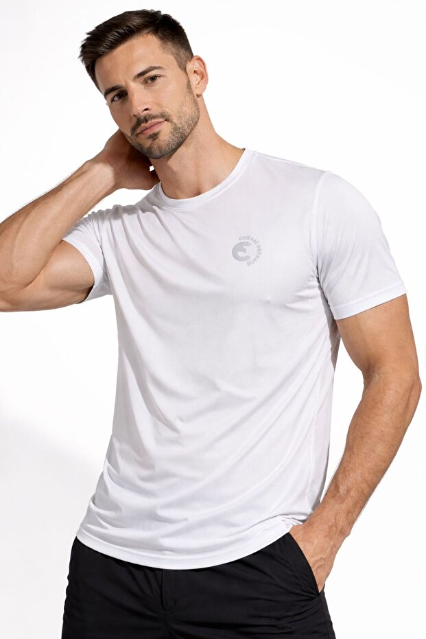Combat Tactical Outdoor T-Shirt Casual Crew Neck Stretch Fabric Men's T-Shirt Basic T-Shirt- 817Org
