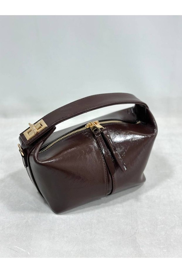 Suede Soft Patent Leather Women's Handbag