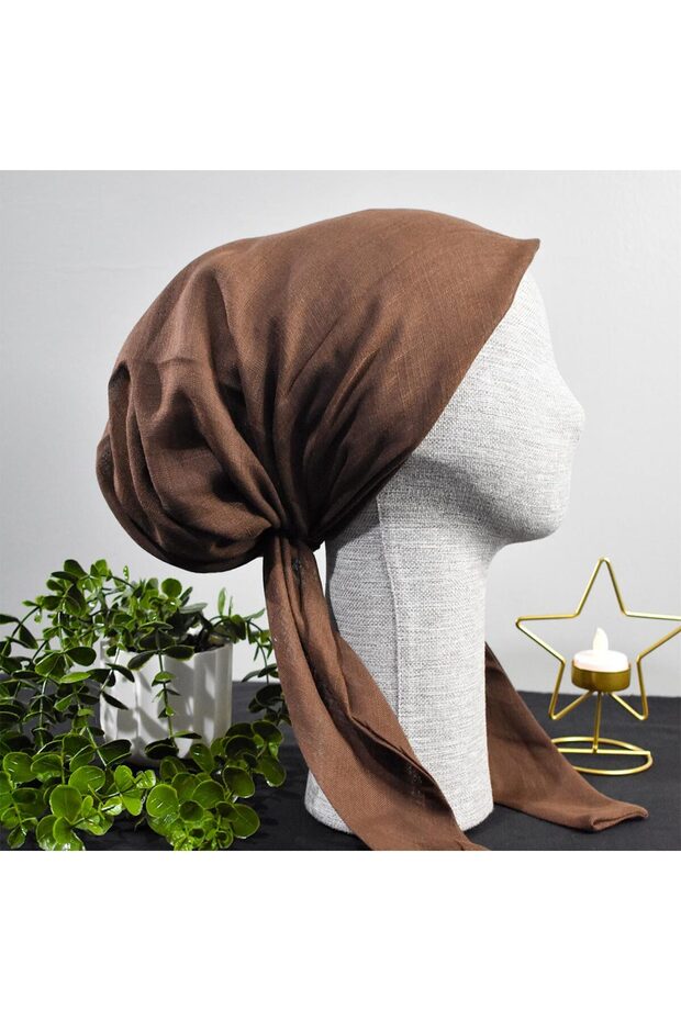 Acıkahve Tülbent Scarf Bonnet - Non-Slip, Anti-Sweat (Non-Slip)