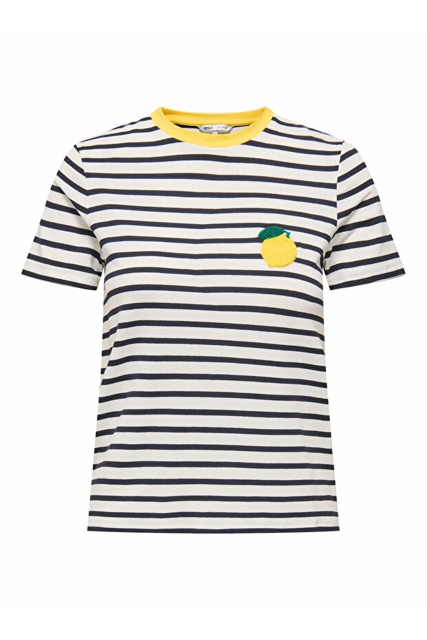 Women's Yellow1 Onlheart Life S/S Tee Jrs Noos T-Shirt 15318959-Cloud-Çz.L