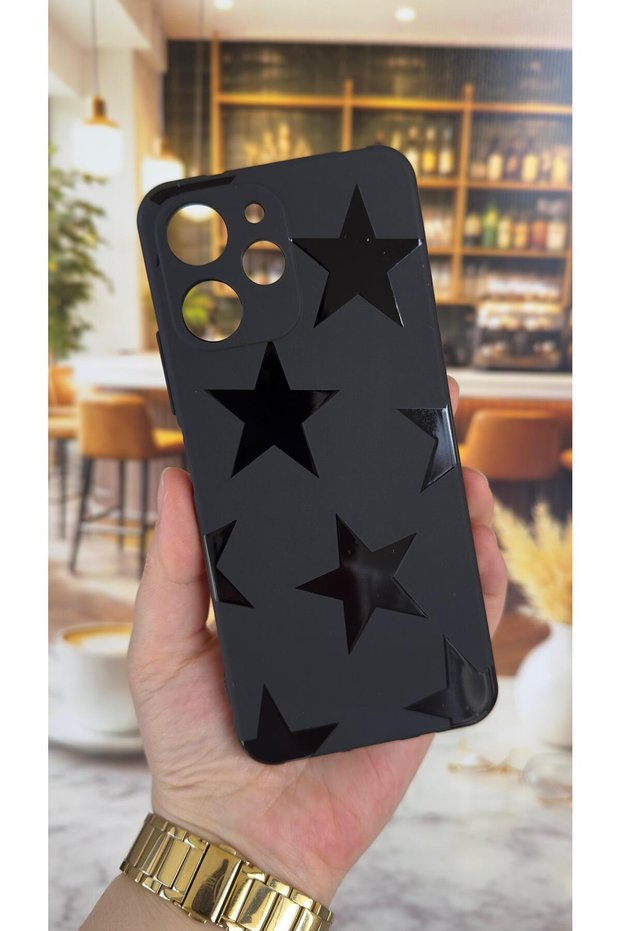 Redmi 12 Compatible Star Silicone Shock Absorbing Classic Protected Rubber Case