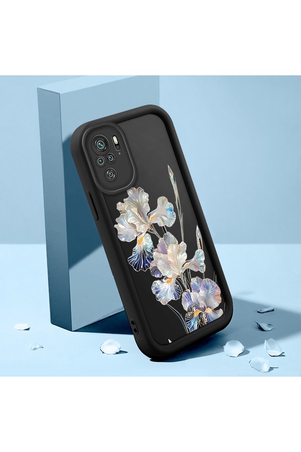 Poco M5S Compatible, High Quality Flower Pattern Silicone Phone Case