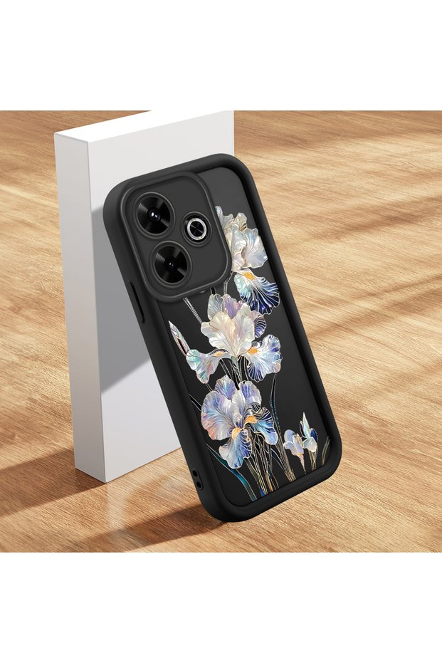 Redmi 13 Compatible, High Quality Flower Pattern Silicone Phone Case