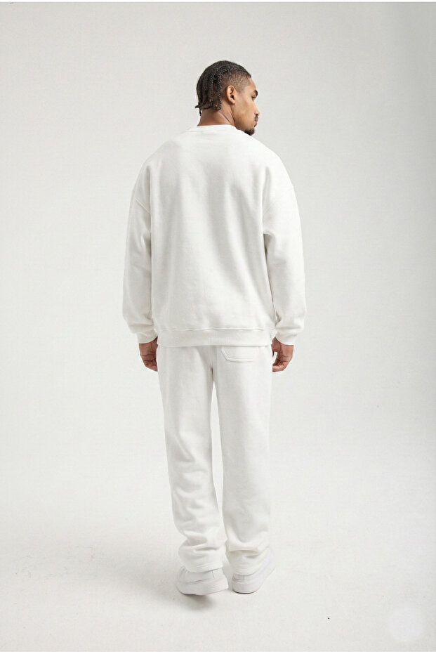 سويت شيرت بياقة دائرية للجنسين من قصة فضفاضة - 3