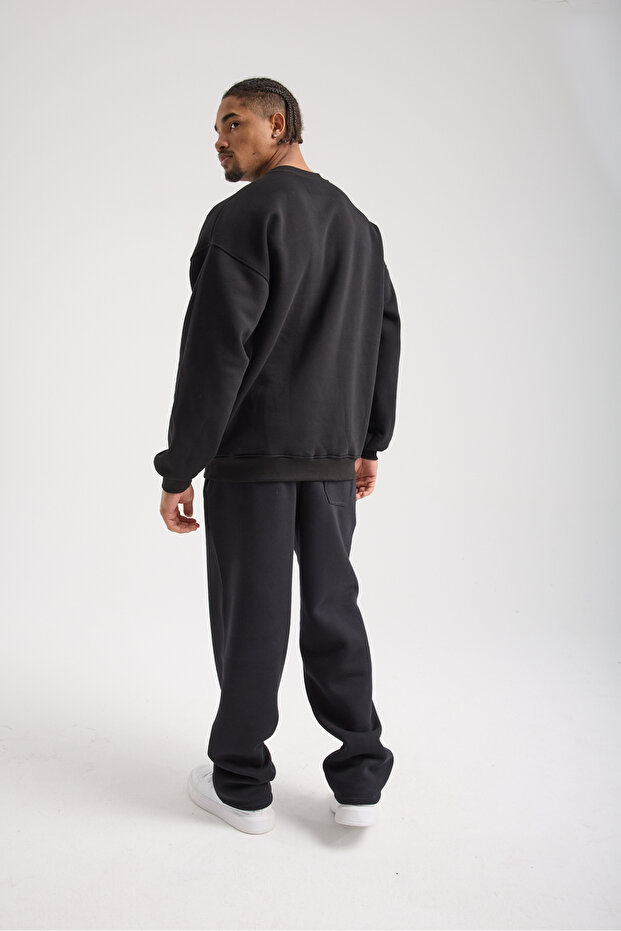 سويت شيرت بياقة دائرية للجنسين من قصة فضفاضة - 3