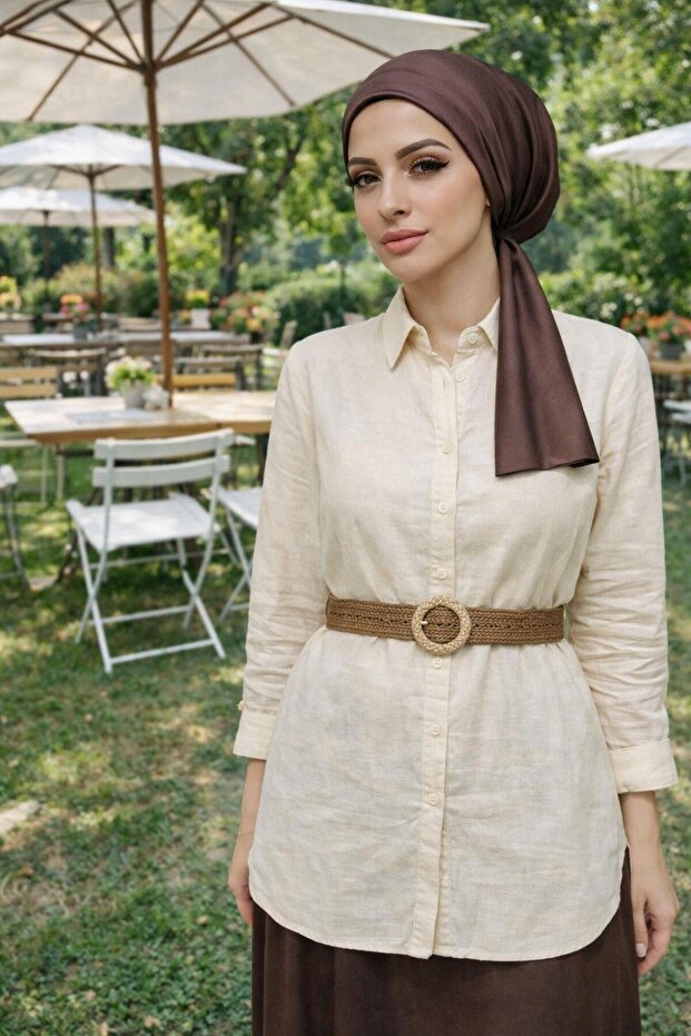 Eșarfă maro Bone - 2