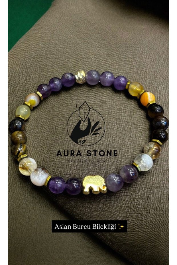 Aurastone Special Design Natural Stone Leo Sign Bracelet