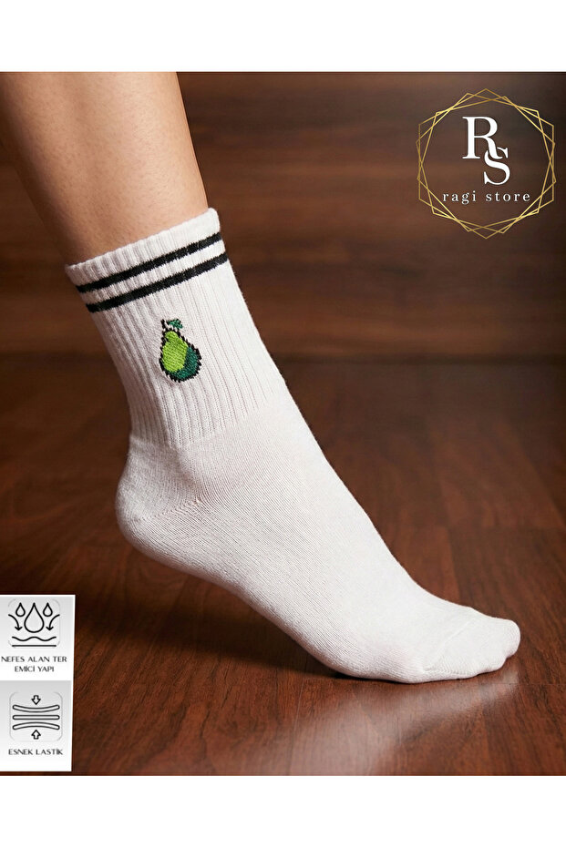 12-pair fruit patterned cotton socks - 3