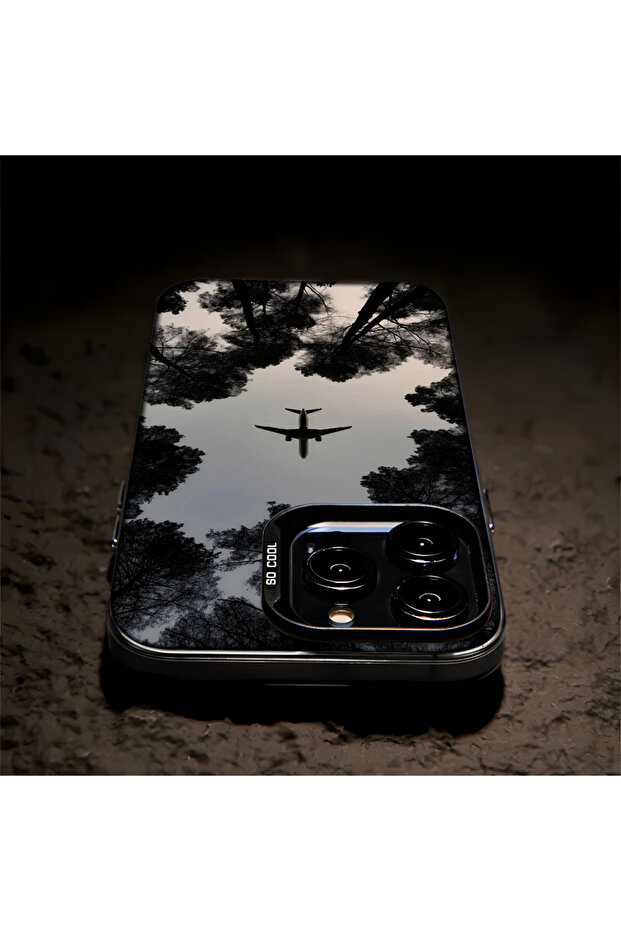 حافظة صلبة رفيعة مع حماية للكاميرا، متوافقة مع هاتف iPhone 14 Plus، بنمط طائرة - 7