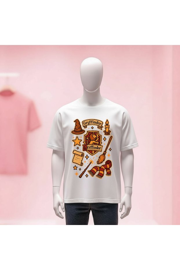 Harry Potter Printed Crew Neck Wide Fit Unisex Tshirt