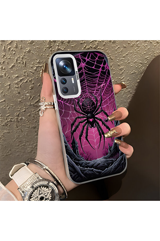 حافظة صلبة رفيعة مع حماية للكاميرا بنمط الشمس، متوافقة مع هاتف Mi 12T - 2