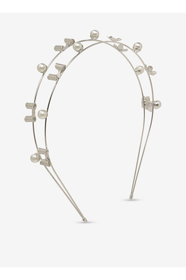 Hairband with Floral Pearl Accent