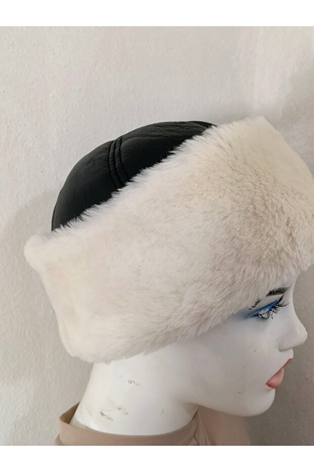 Genuine Leather Brown Snotop Fur Outdoor Leather Bork Hat Unisex