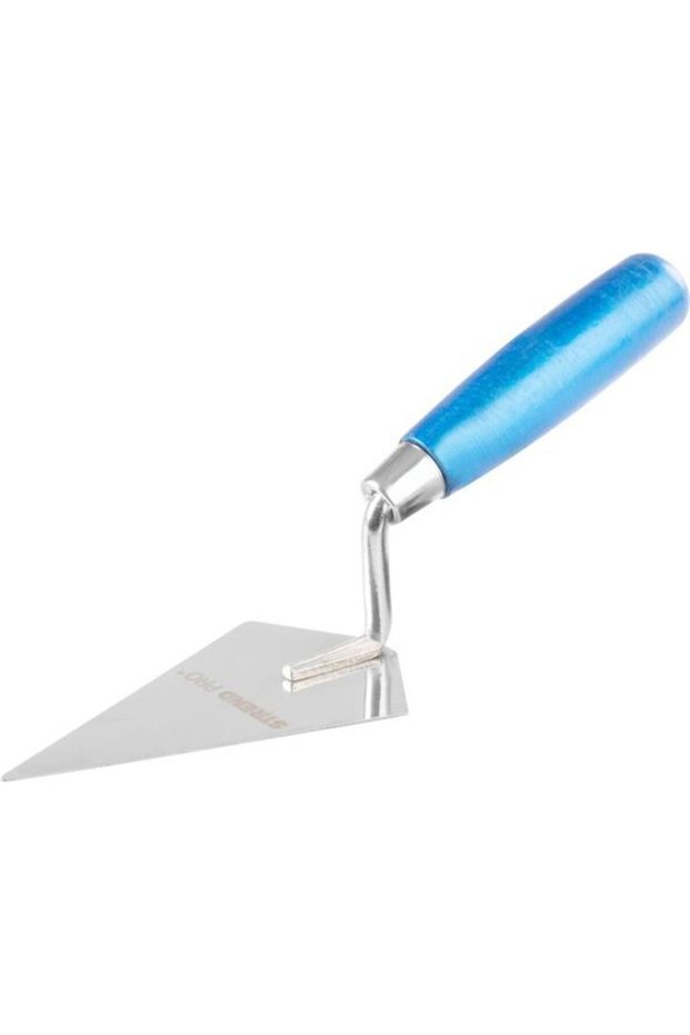 Stainless steel trowel, Strend Pro, triangular, sharp, 140 mm