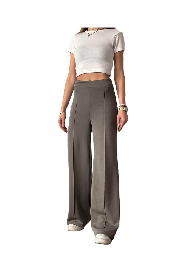 Modal Cotton Pants with Wide Legs Lycra - Tight Fit