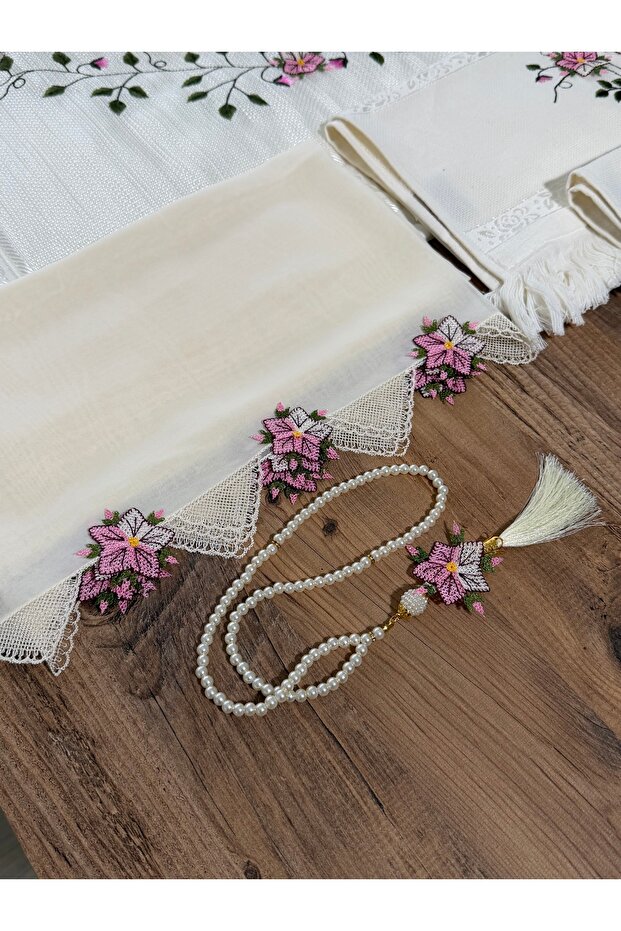 İğne oyası seccade takımı - 3