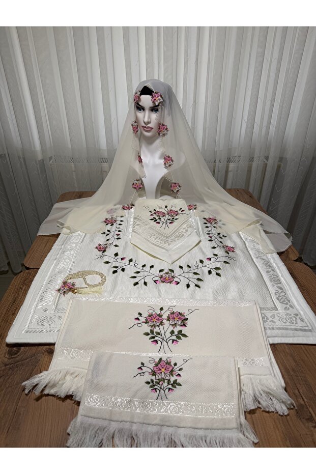 İğne oyası seccade takımı - 2