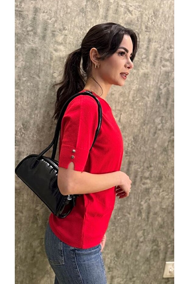 Bisiklet Yaka Basic Triko Kazak - 3