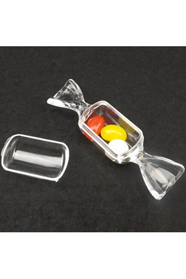 Transparent rectangular acrylic candy 8cm - 5