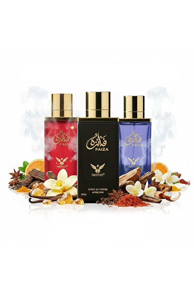 The Faiza Trilogy Luxury Bundle: Imperial Blue, Arabian Red & Decadent Black (1 set of 3 pcs)