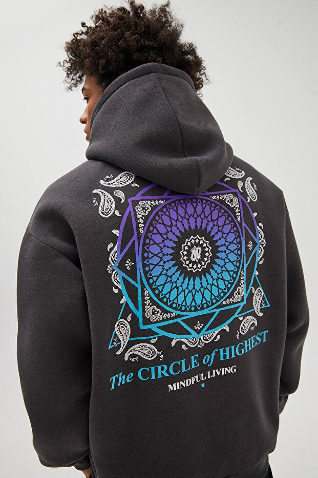 1St Quality Patterned Premium Hooded Sweatshirt