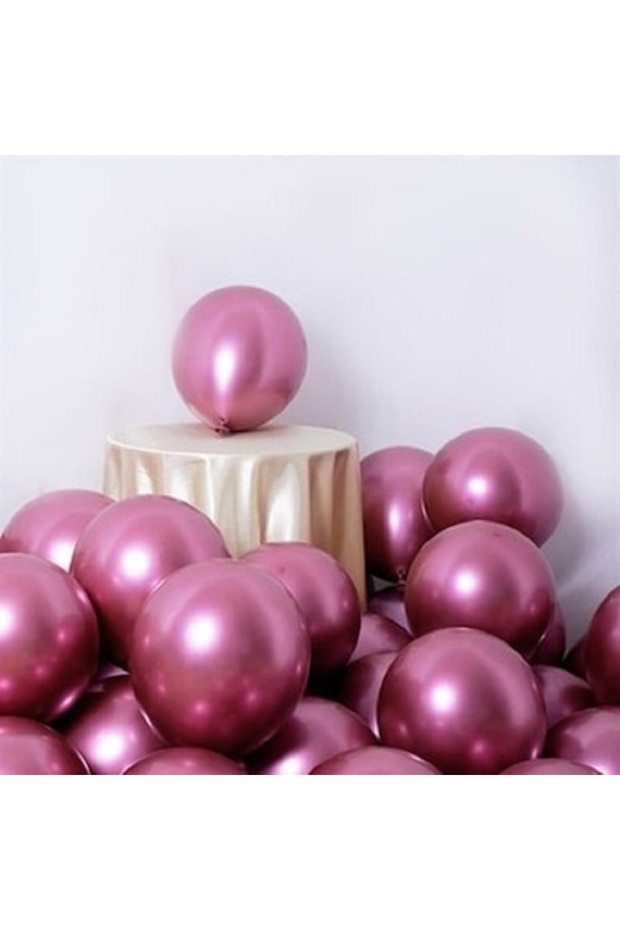Pink Shiny Chrome Balloon 12 Inch 5 Pieces
