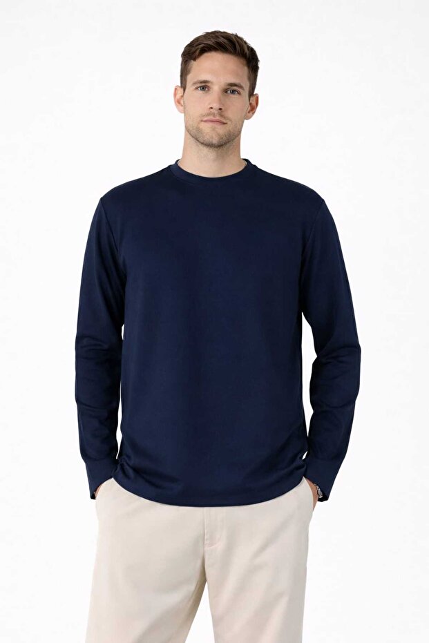 Regular Fit Modal Fabric Men's Sweatshirt
