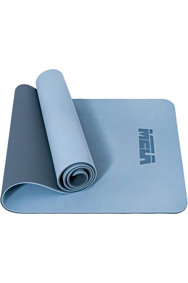 Non-Slip Yoga Mat for Home Gym - 6mm Thick, Eco-Friendly TPE, Cushioned Exercise Mat with Carry