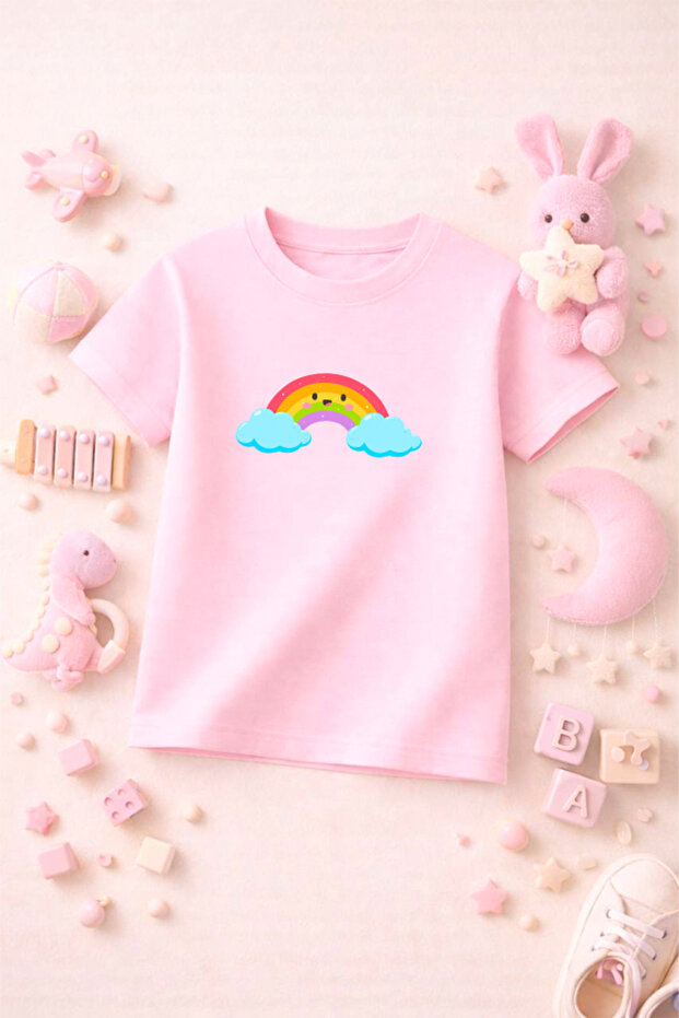 Printed Cute Kids Tshirt T-Shirt Tee Comfortable Soft 100% Cotton