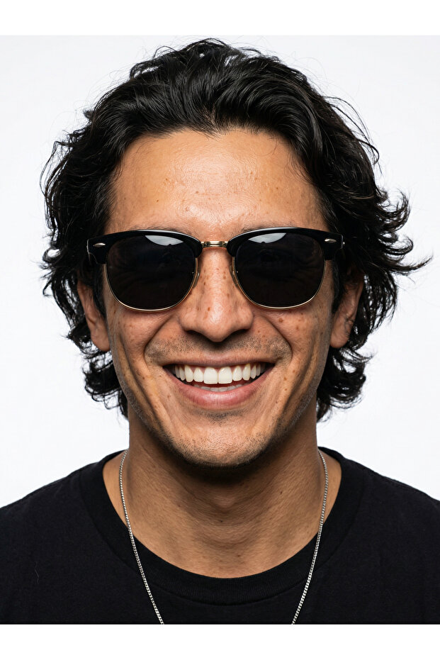 Aren Black Gold Unisex Sunglasses