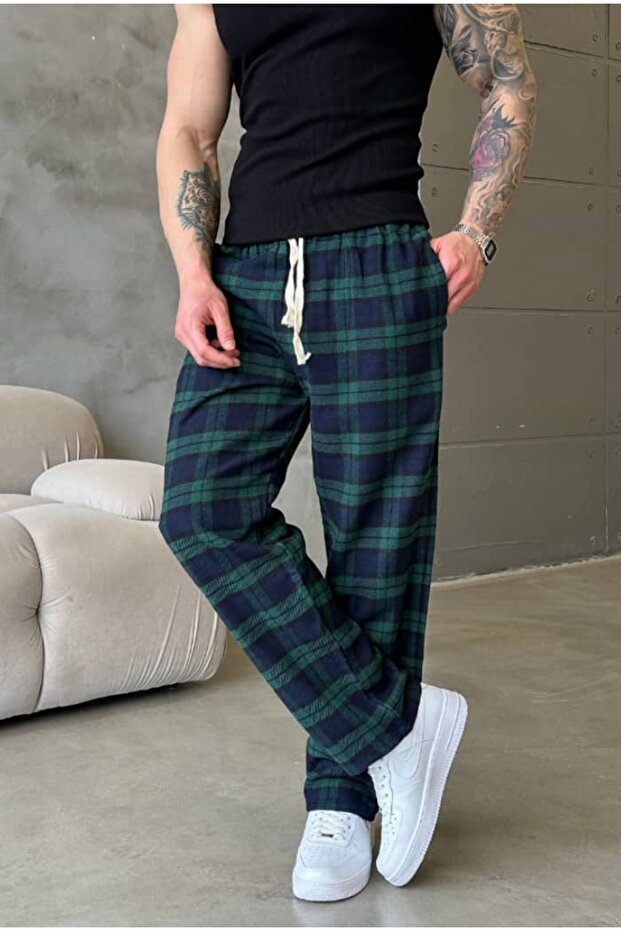 Premium Plaid Pattern Pajamas - 5