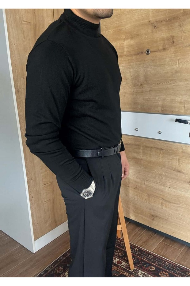 سترة ذات ياقة عالية بقصة عادية - 3