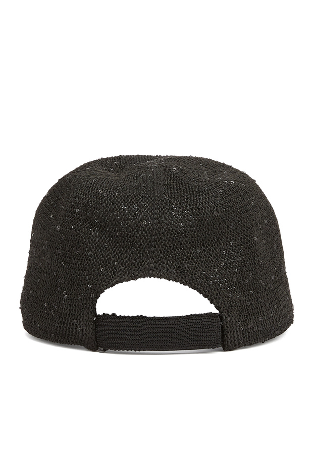 Siyah Kadın Cap Şapka - 3