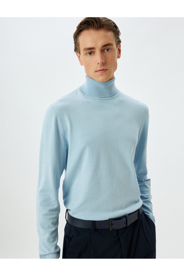 Knitwear Sweater Turtleneck Basic Viscose Blend