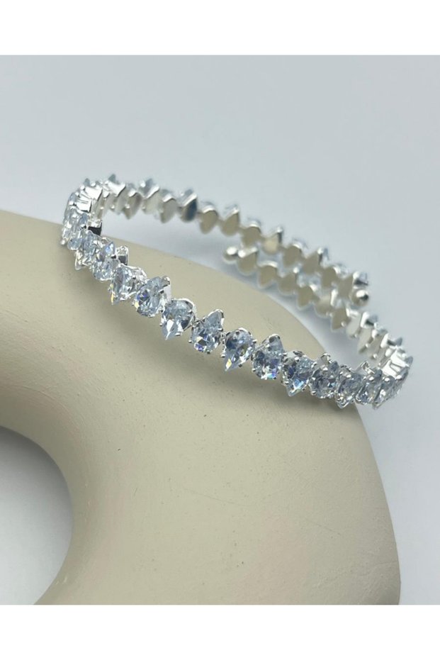 Vip Silver Stone Design Waterway Bracelet - 25-Blk351