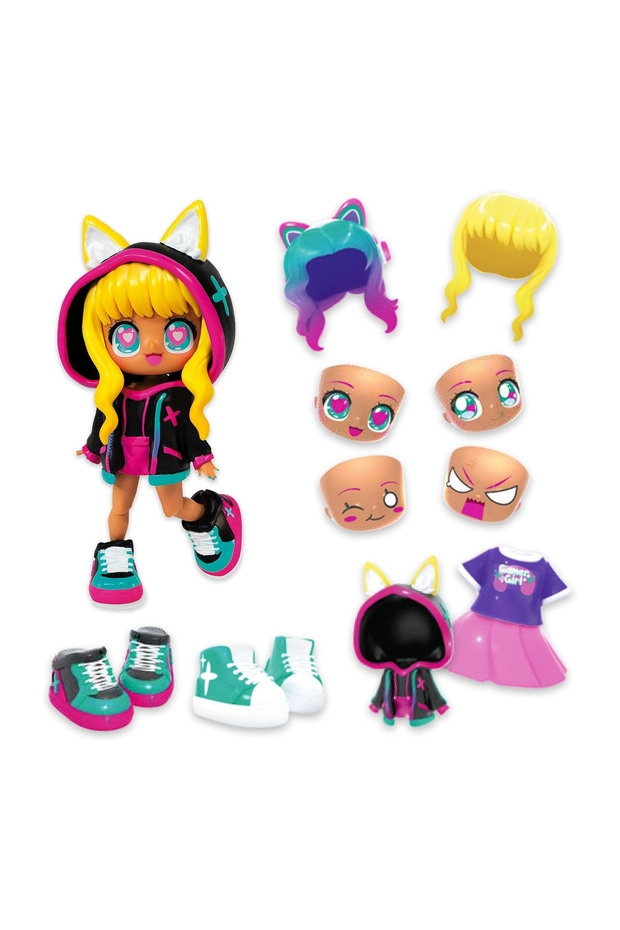 Animakii Doll and Accessory Set - Gamer and Cyberpunk
