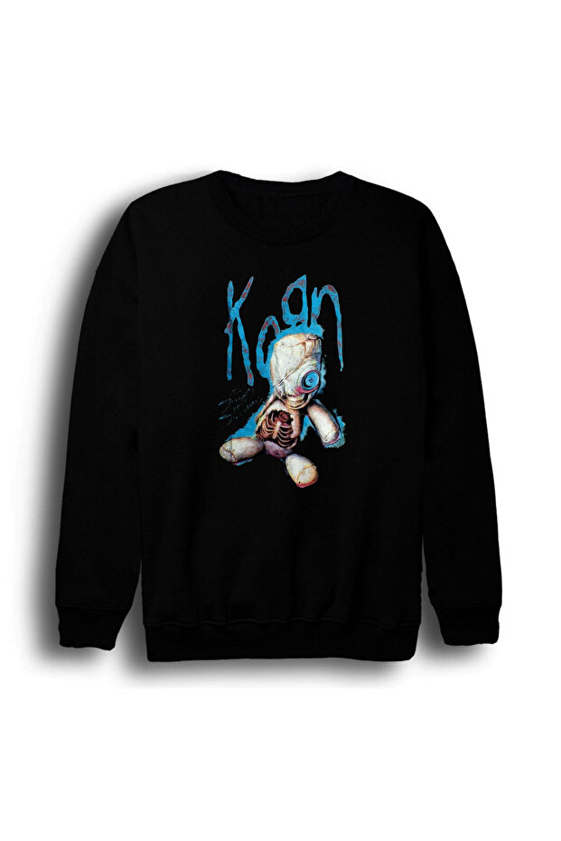 Korn - Issues - Album Printed Unisex 100% Cotton Crew Neck Black Sweatshirt