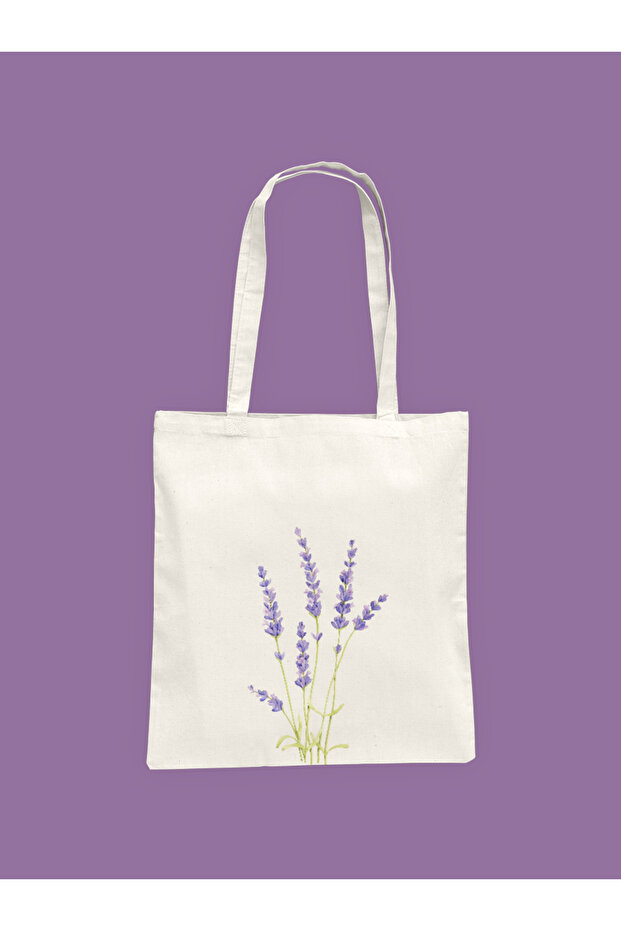 Minimal Lavender Printed Cloth Bag